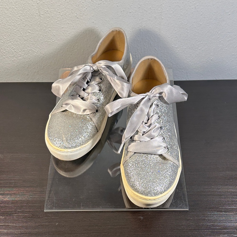 Dirty Laundry Silver Glitter Sneakers